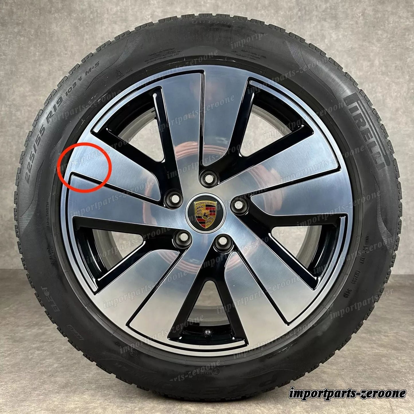 ホイール ウィンターセット ポルシェ タイカン 19インチ ホイール 純正es S AERO 9J1073601B J1 II -1444