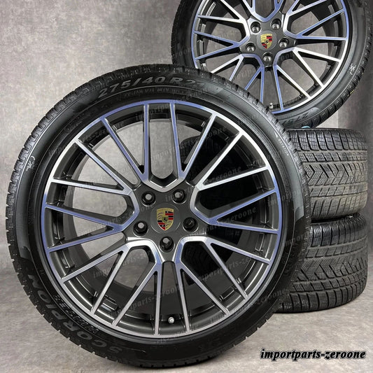 冬用 ポルシェ カイエン Coup E3 21インチ 純正 RS Spyder ホイール ターボ S 9Y3　-1223