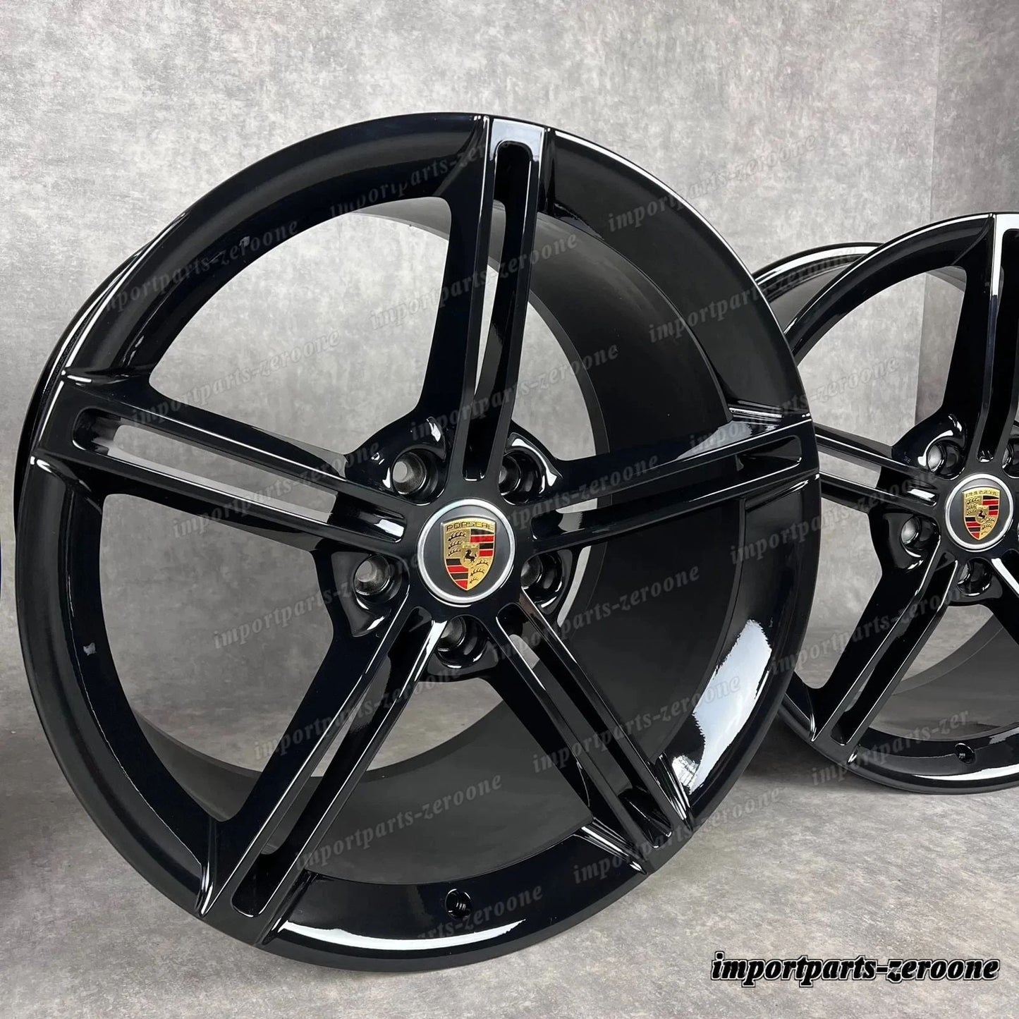 ポルシェ タイカン ホイール 純正 21 インチ Mission E Design 4S TURBO S GTS Noir　-1237