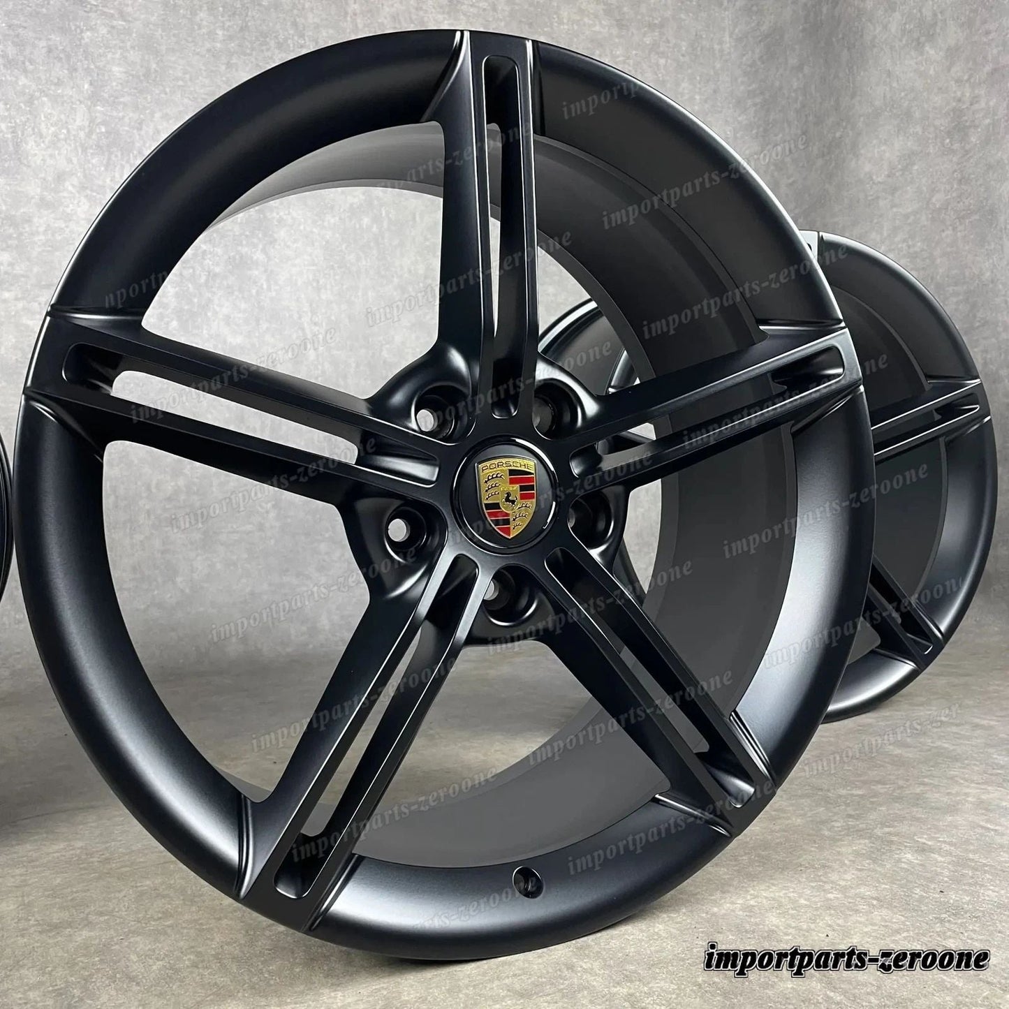 ポルシェ タイカン ホイール 純正 21インチ Mission E Design 4S ターボ S GTS ブラック　-1306