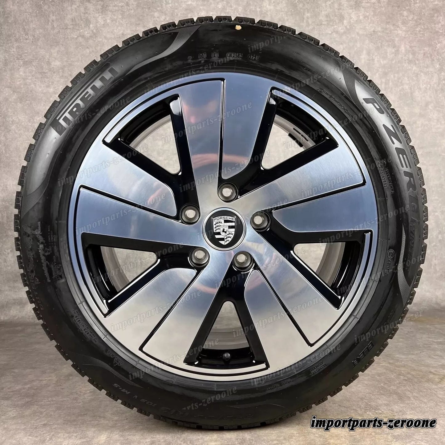 冬用 ポルシェ タイカン 19インチ 純正 S AERO ホイール DOT24 9J1073601B J1 II　-1347