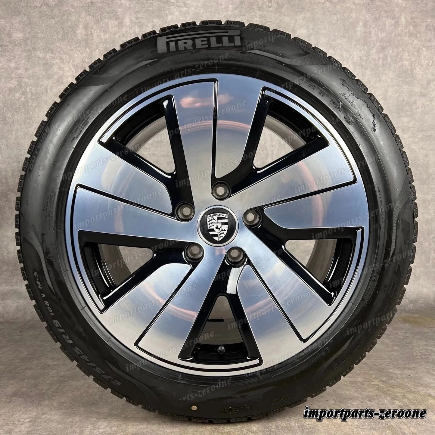冬用 ポルシェ タイカン 19インチ 純正 S AERO ホイール DOT24 9J1073601B J1 II　-1347