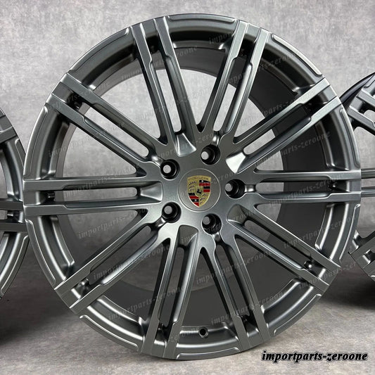 純正 ポルシェ カイエン E2 958 21インチ 911 ターボ III ホイール PLATINUM S GTS 92A 新品　-1394