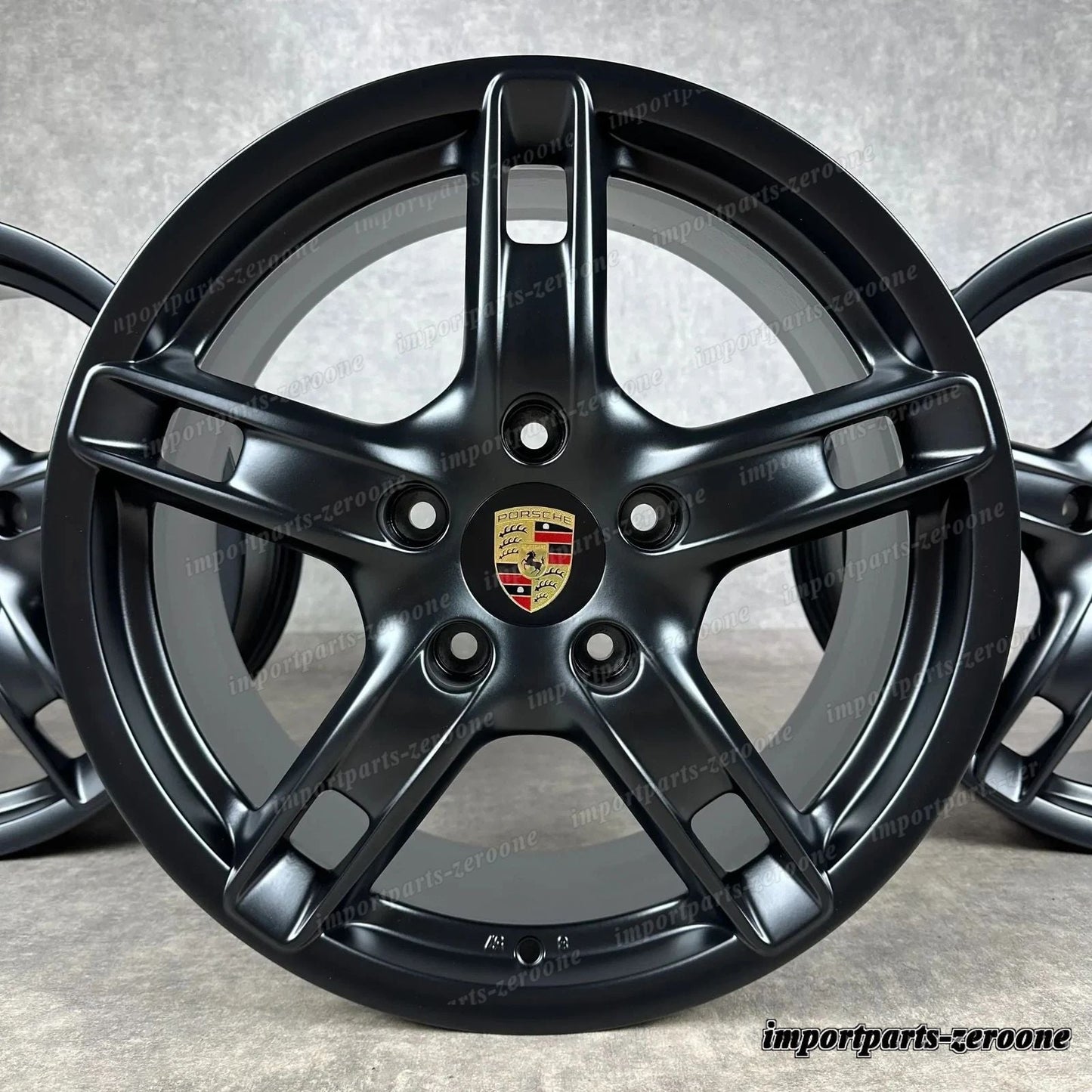 ポルシェ ボクスター / ケイマン 987 18インチ 純正 ケイマン S ホイール 98736213600 ブラック　-1479
