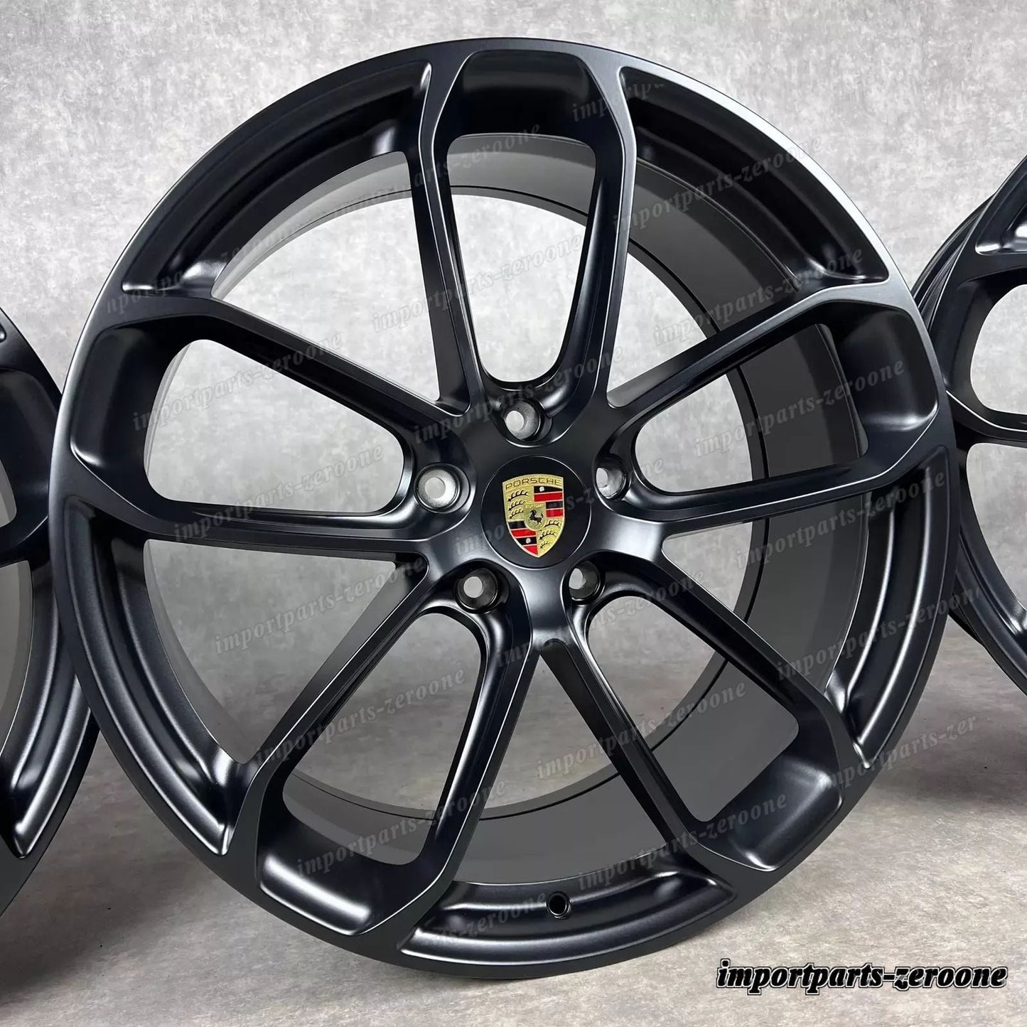 22インチ ORIGINAL PORSCHE CAYENNE COUPE E3 9Y TURBO GT ホイール P新品S D'T GTS NOIR　-1574