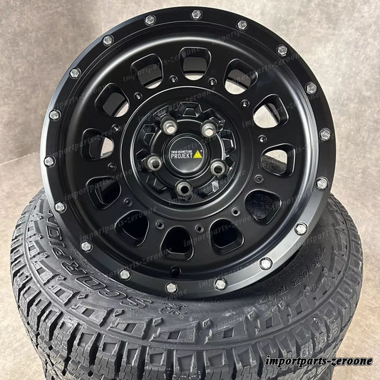 Twin Monotube AT3 Offroad ホイール VW T5 T6 T6.1 8x17 All Terrain Black + Pirelli　-1638
