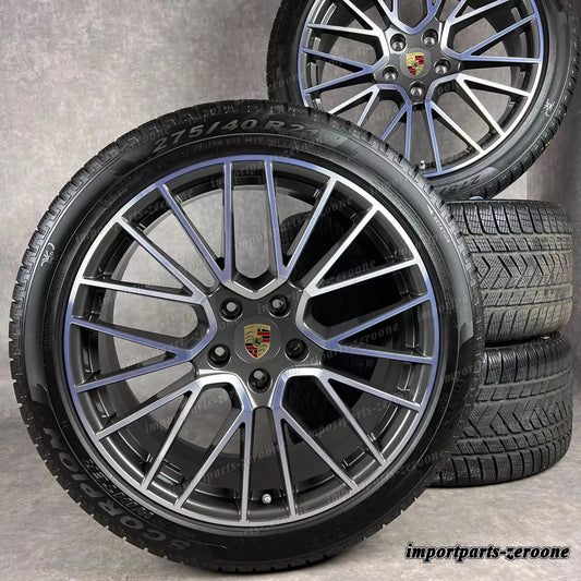 冬用 ポルシェ カイエン E3 21インチ 純正 rs Spyder ホイール ターボ s 9Y0044610H　-1649