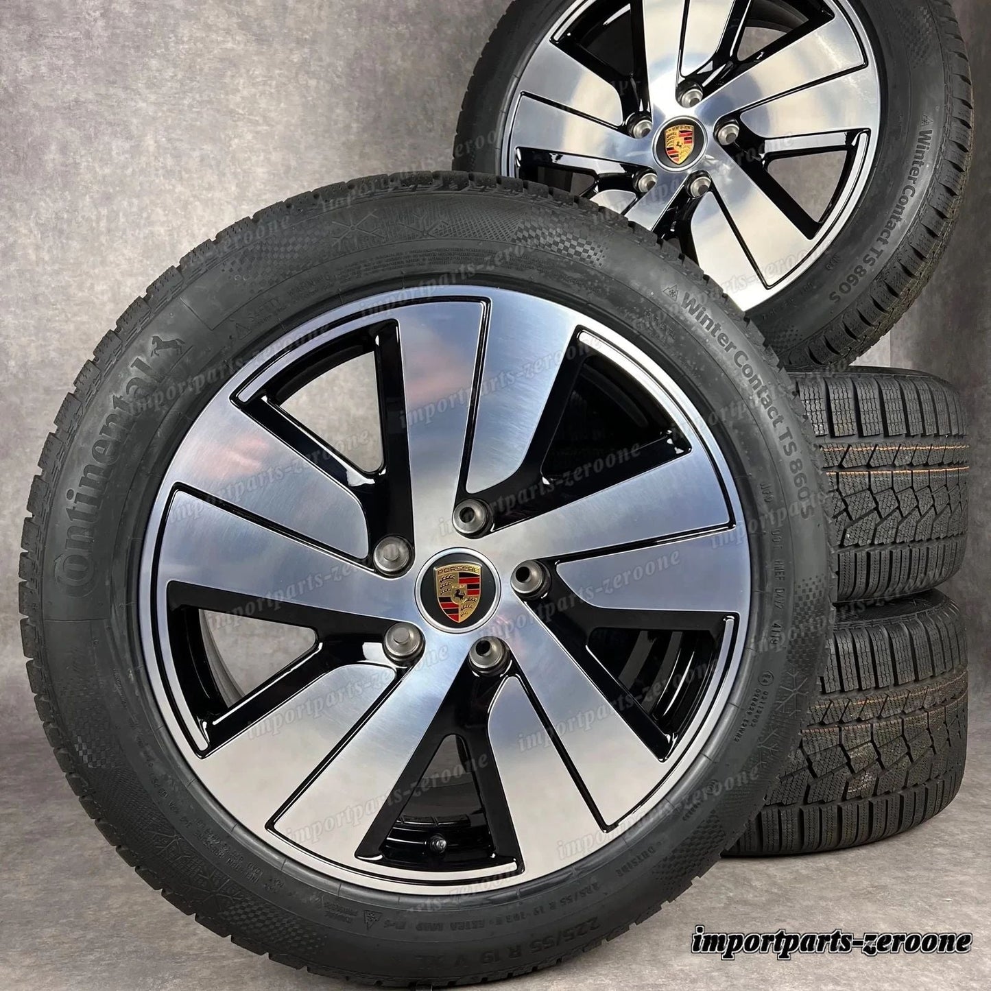 冬用 ポルシェ タイカン J1-2 19インチ 純正 S AERO ホイール 新品 9J1073603BB　-1664