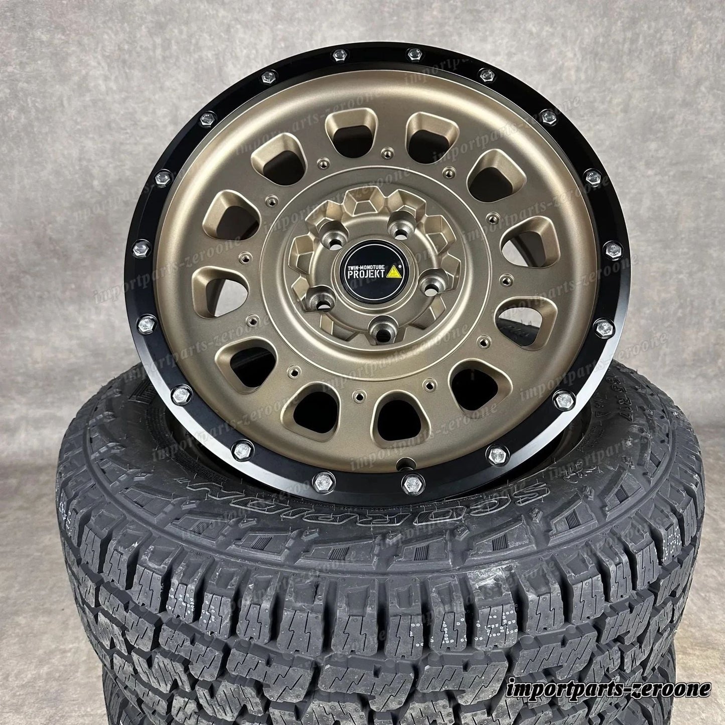 Twin Monotube AT3 Offroad ホイール VW T5 T6 T6.1 8x17 All Terrain TERRA + Pirelli　-1683