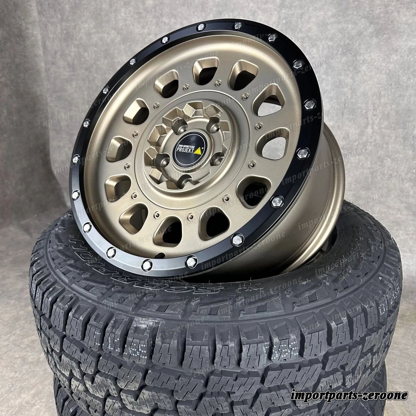 Twin Monotube AT3 Offroad ホイール VW T5 T6 T6.1 8x17 All Terrain TERRA + Pirelli　-1683