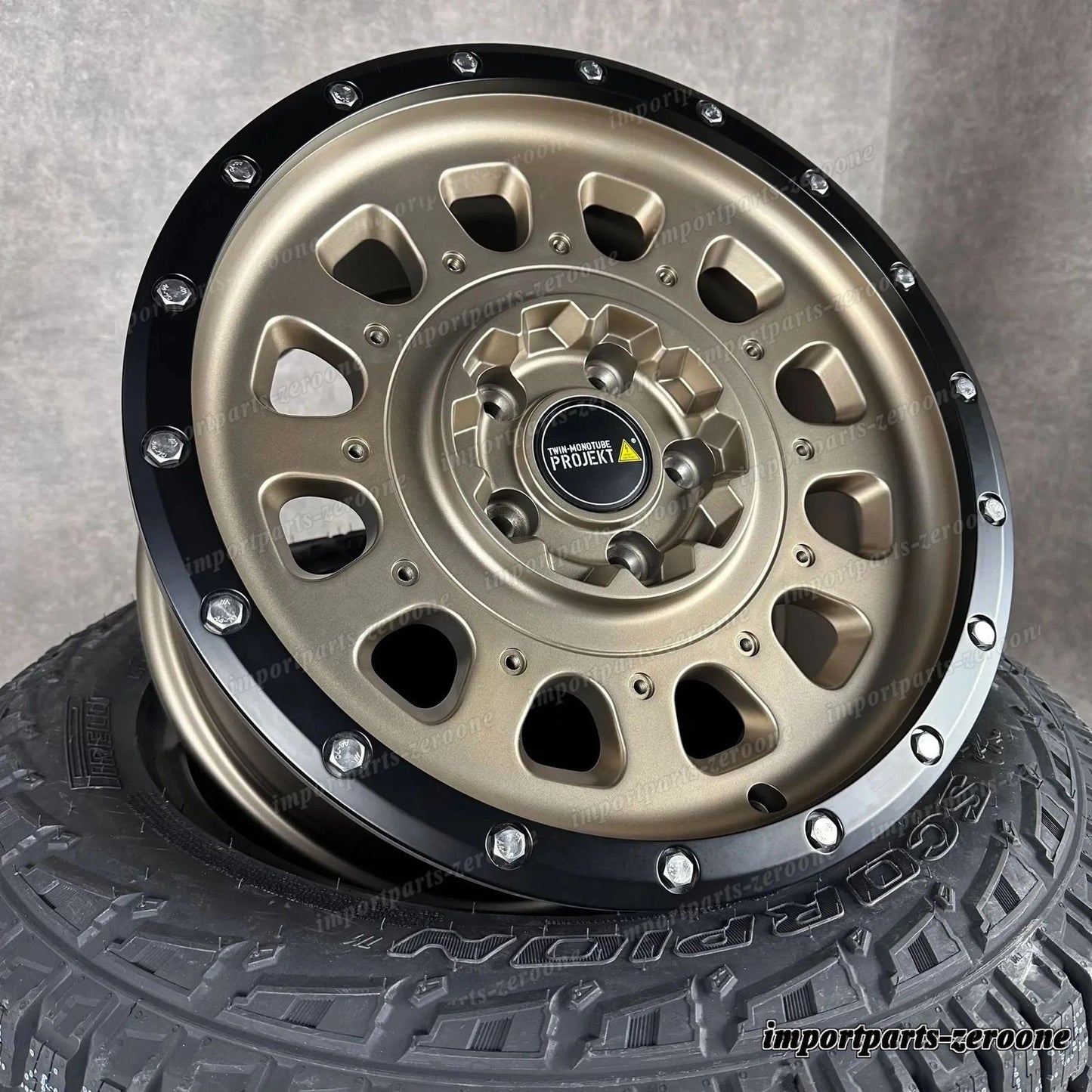 Twin Monotube AT3 Offroad ホイール VW T5 T6 T6.1 8x17 All Terrain TERRA + Pirelli　-1683