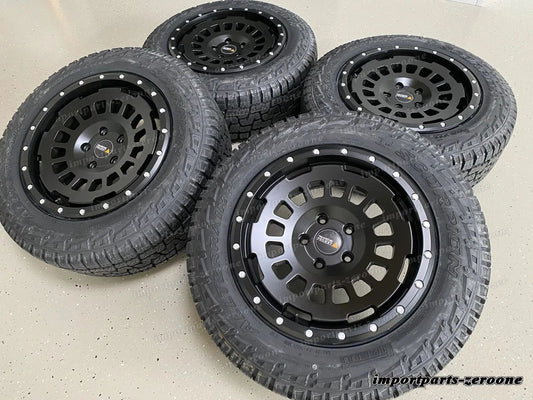 Cerchi Twin Monotubo AT Offroad VW T5 T6 T6.1 8x17 All Terrain Neri + Pirelli　-1785
