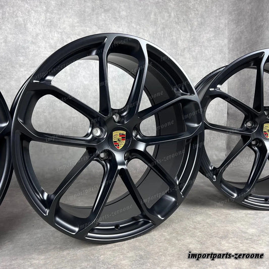 22 インチ 純正e ポルシェ カイエン Coup E3 9Y ターボ Gt Cerchioni Ruote GTS Nero　-1798