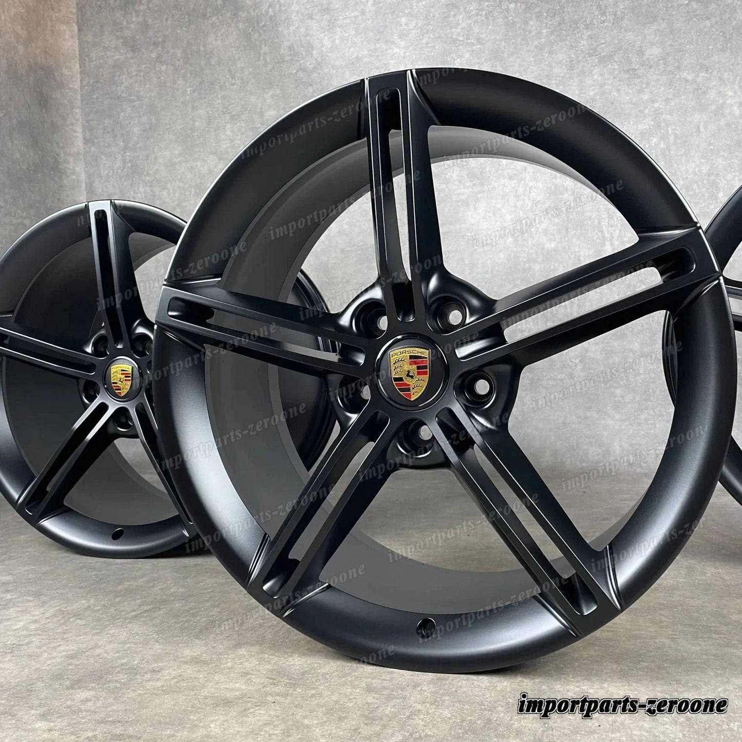 ポルシェ タイカン ホイール 純正es 21インチ Mission E Design 4S ターボ S GTS Noir　-1835