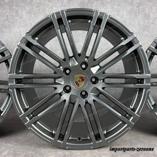 純正 ポルシェ カイエン E2 958 21インチ 911 ターボ III ホイール Platino S GTS 92A 新品　-1839