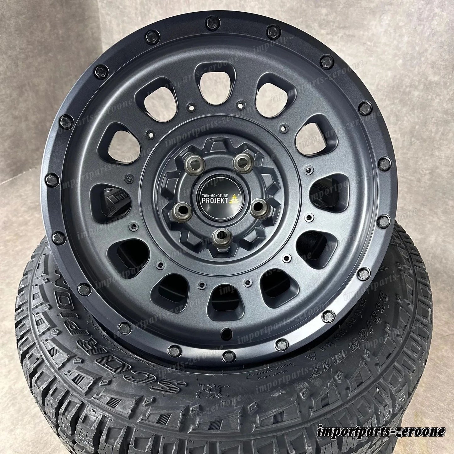 Twin Mono Tube AT3 Offroad ホイール VW T5 T6.1 8x17 All Terrain Granit + Pirelli　-1875