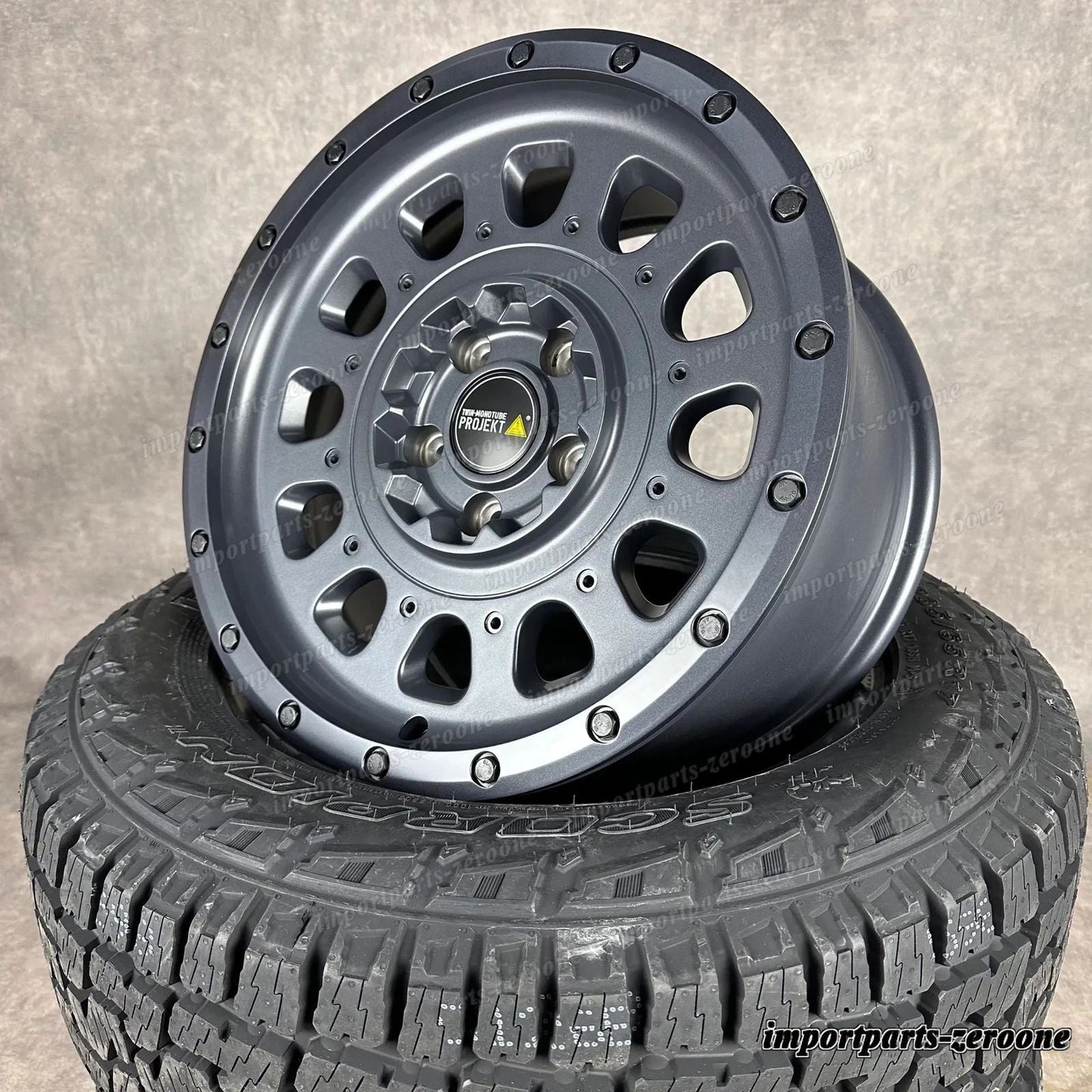 Twin Mono Tube AT3 Offroad ホイール VW T5 T6.1 8x17 All Terrain Granit + Pirelli　-1875