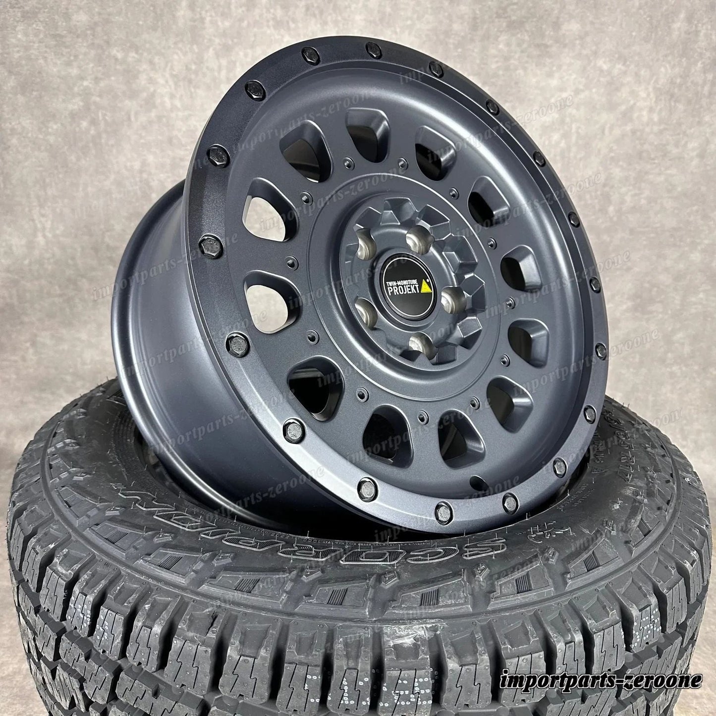 Twin Mono Tube AT3 Offroad ホイール VW T5 T6.1 8x17 All Terrain Granit + Pirelli　-1875