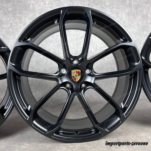 22インチ ORIGINAL PORSCHE CAYENNE COUPE E3 9Y TURBO S GT ホイール DE VERANO GTS NEGRO　-2080