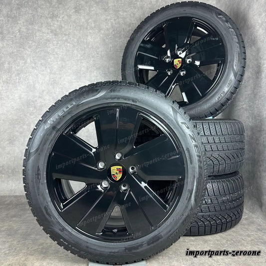 ホイール ウィンターセット ポルシェ タイカン 19 インチ 純正 S Aero ホイール DOT23 + 24 9J1073604BB　-2108