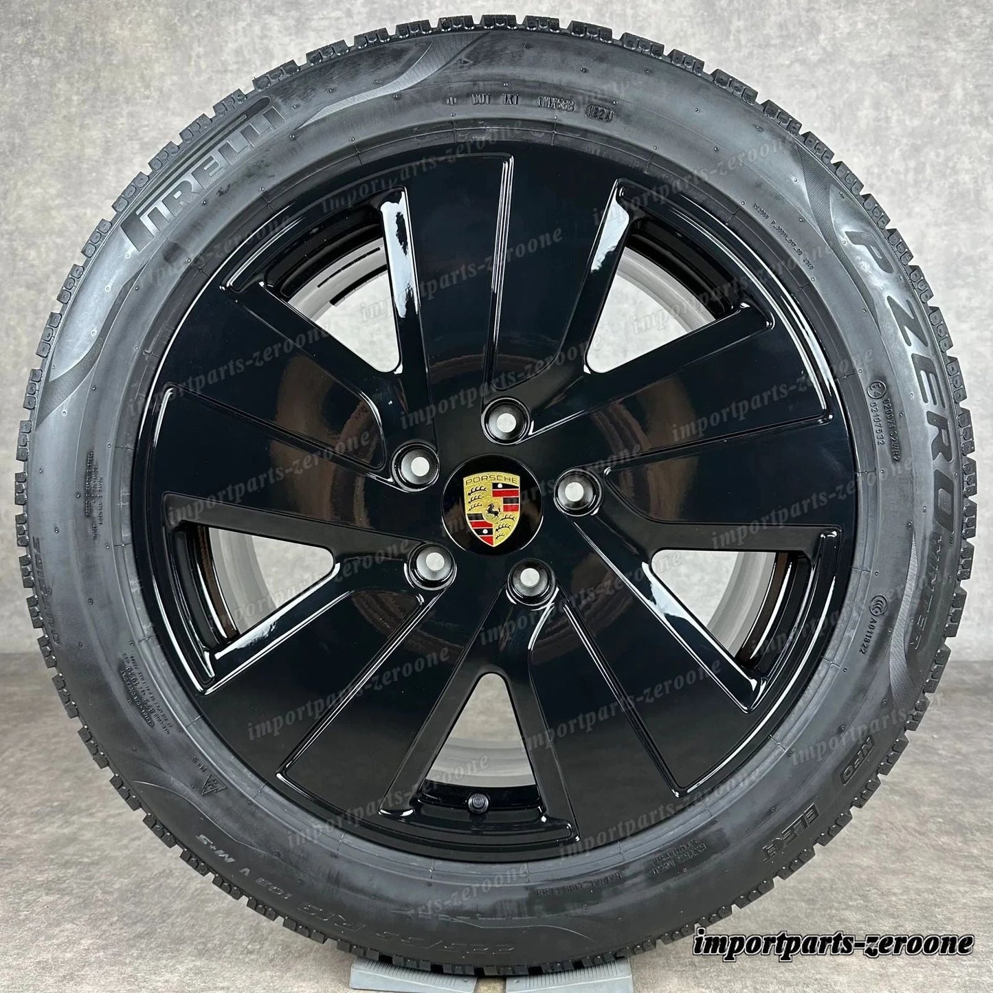 ホイール ウィンターセット ポルシェ タイカン 19 インチ 純正 S Aero ホイール DOT23 + 24 9J1073604BB　-2108