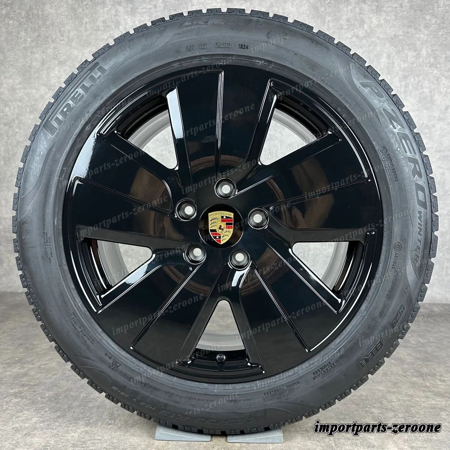 ホイール ウィンターセット ポルシェ タイカン 19 インチ 純正 S Aero ホイール DOT23 + 24 9J1073604BB　-2108