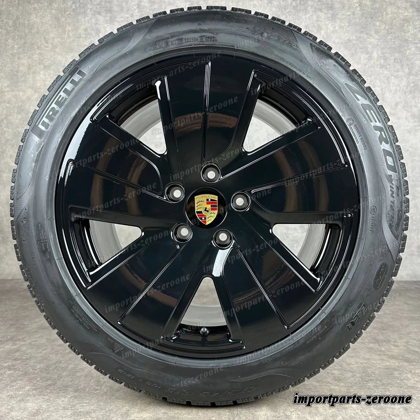 ホイール ウィンターセット ポルシェ タイカン 19 インチ 純正 S Aero ホイール DOT23 + 24 9J1073604BB　-2108