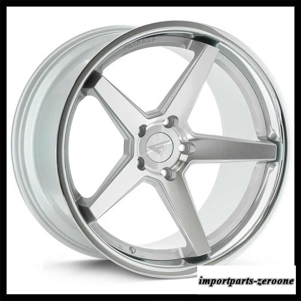 20インチフェラーダ FR3 シルバー コンケーブ ホイール リム フォード マスタングにフィット　ホイール４本セット　-FRD-1032