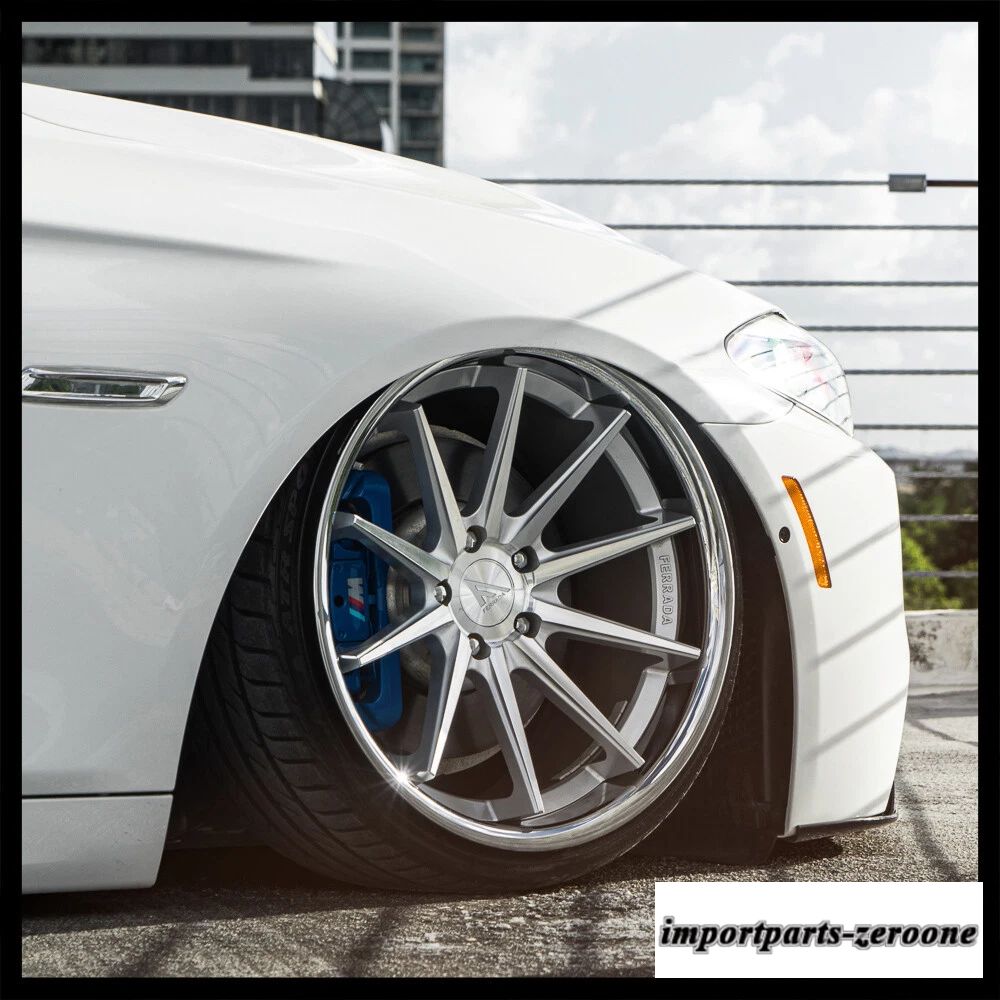 20インチフェラーダ FR4 シルバー コンケーブ ホイール リム BMW E92 328i 335i に適合　ホイール４本セット　-FRD-1136