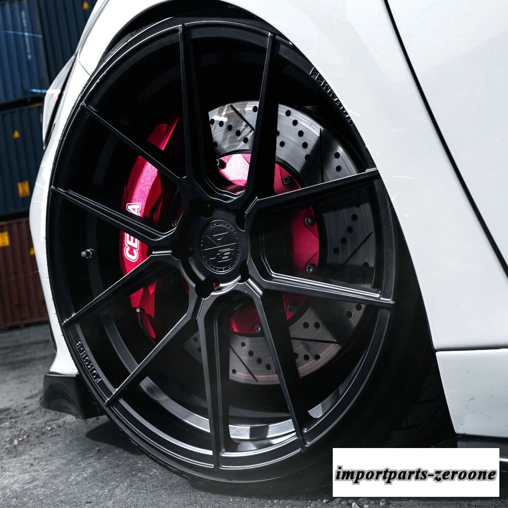 21インチフェラーダFR8ブラック21 x 9 21 x 10.5鍛造凹型ホイールリムテスラモデルSに適合　ホイール４本セット　-FRD-1215