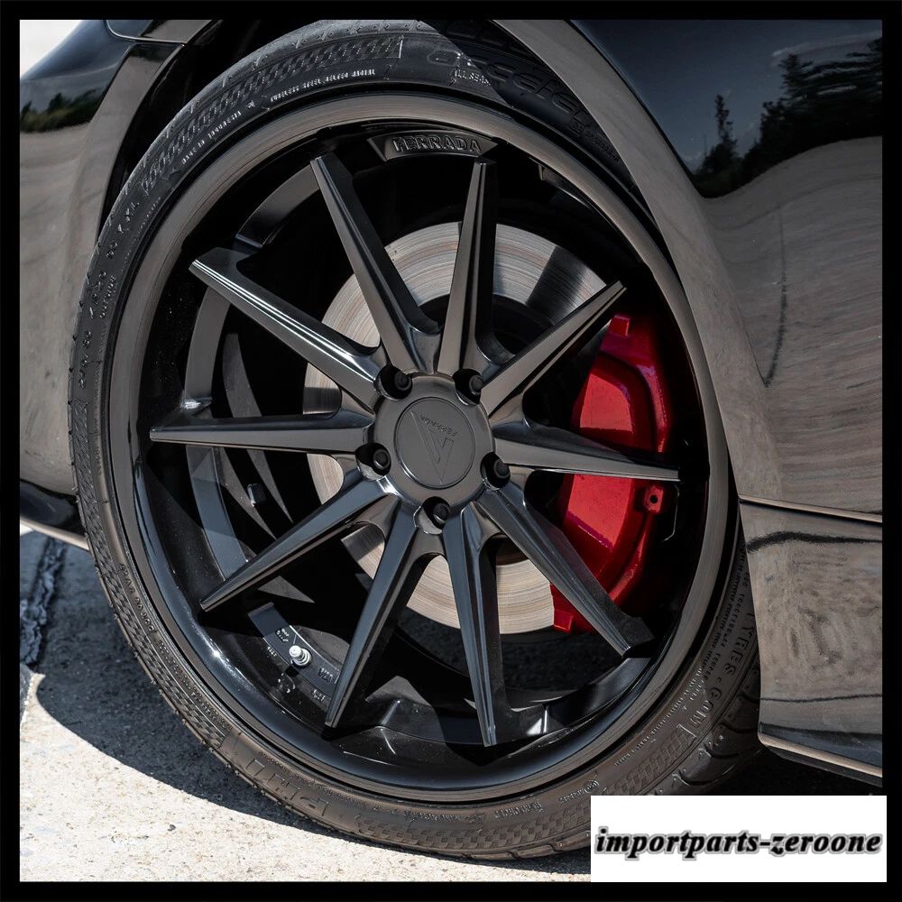 20インチフェラーダ FR4 ブラックコンケーブホイールリムメルセデス W222 S550 S63 に適合　ホイール４本セット　-FRD-1355