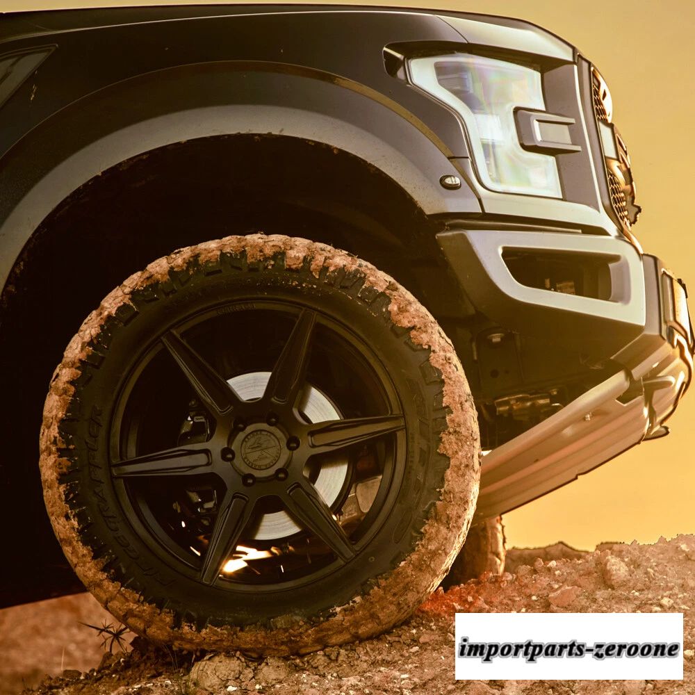 "22インチ" フェラーダ FT2 ブラック コンケーブ ホイール リム フォード F-150 に適合"　ホイール４本セット　-FRD-1688