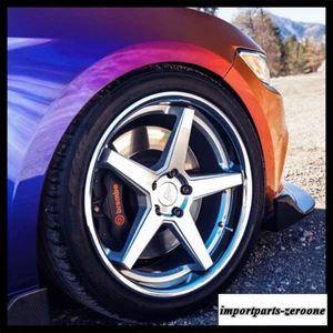 20インチフェラーダ FR3 シルバー コンケーブ ホイール リム ホンダ アコード クーペにフィット　ホイール４本セット　-FRD-1849