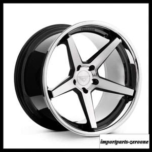 22インチフェラーダ FR3 機械コンケーブホイールリム クライスラー 300 300C 300s に適合　ホイール４本セット　-FRD-1981